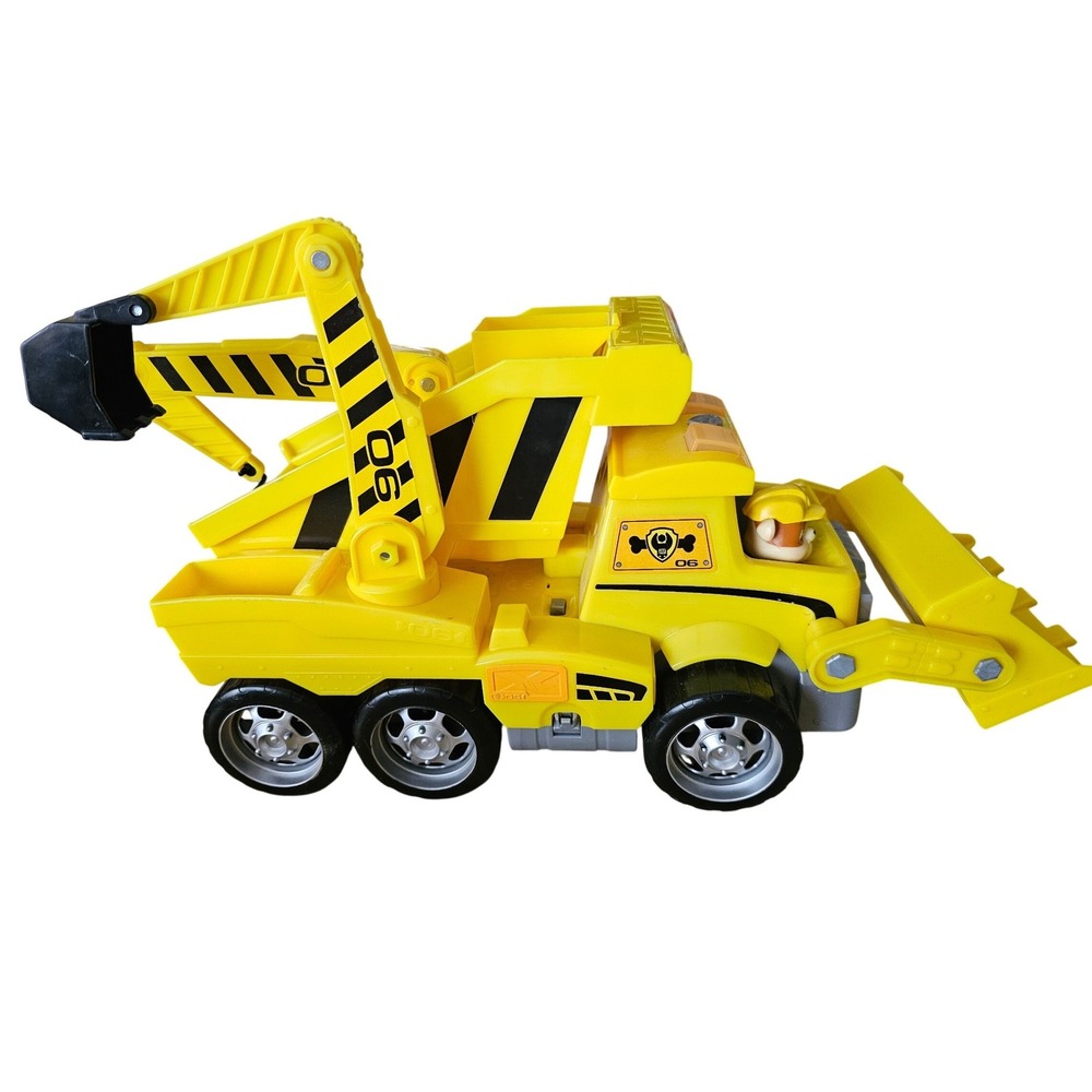 Big Size Paw Patrol Rubble Construction Truck Toy w/Wrecking Ball and Scoop